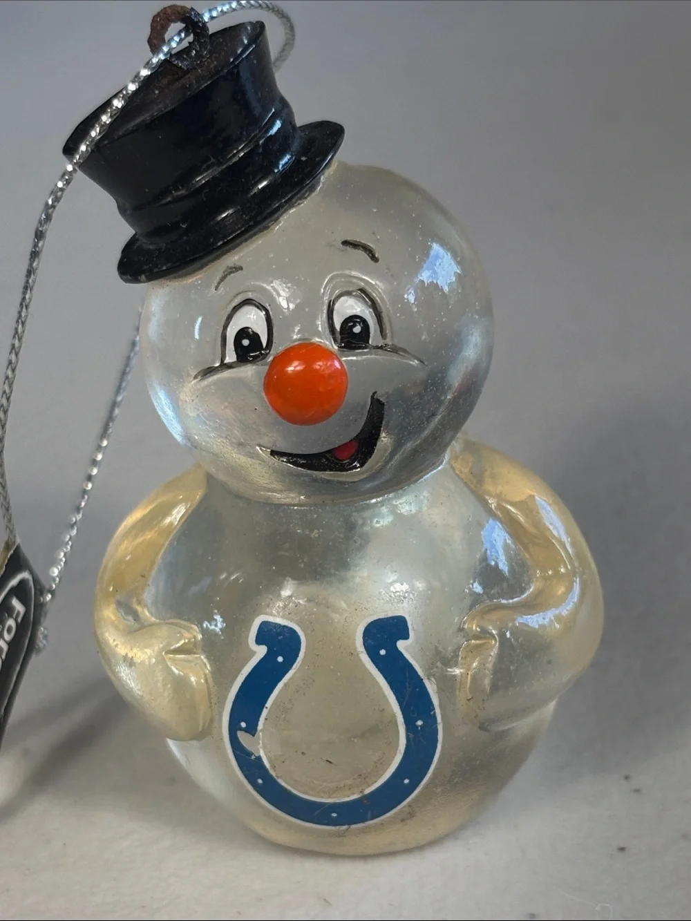 Indianapolis Colts Light-Up Snowman Ornament Battery Operated NFL Christmas